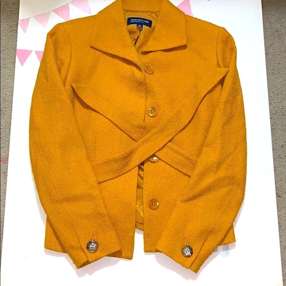 Jones New York mustard coat 4p